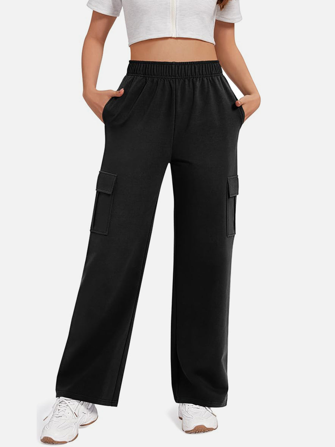 Pocketed High Waist Pants