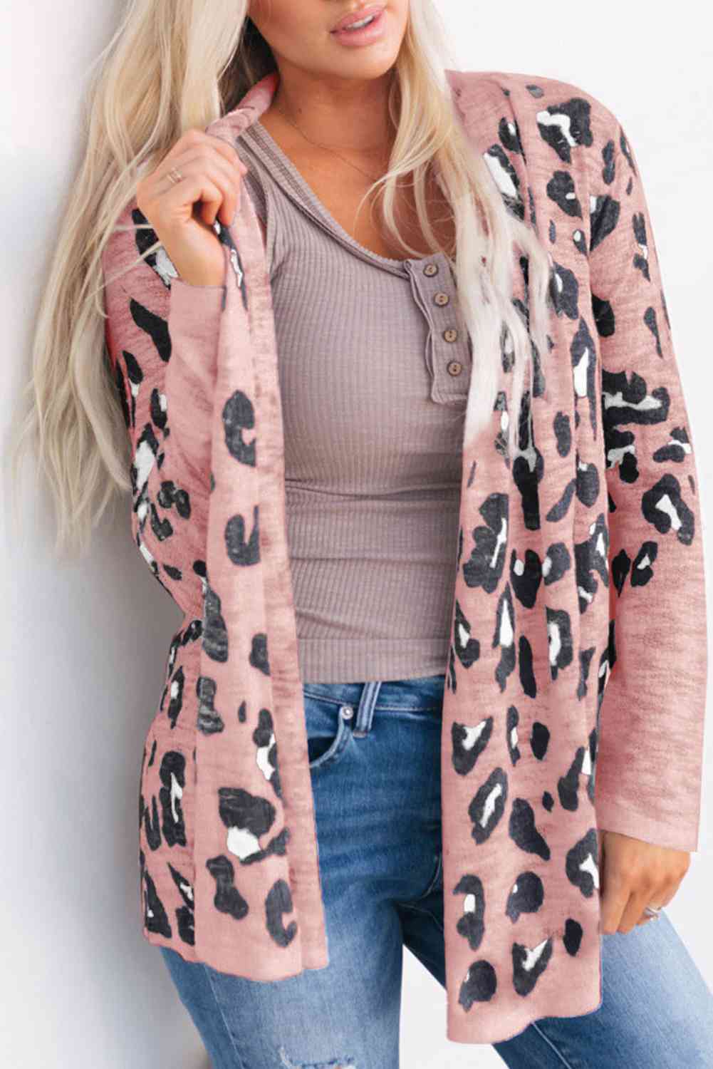 Printed Long Sleeve Cardigan